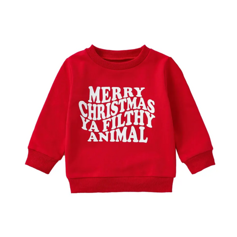 Merry Christmas Ya Filthy Animal - Crew