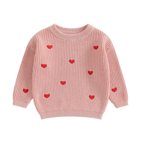 Knit Heart - Pink