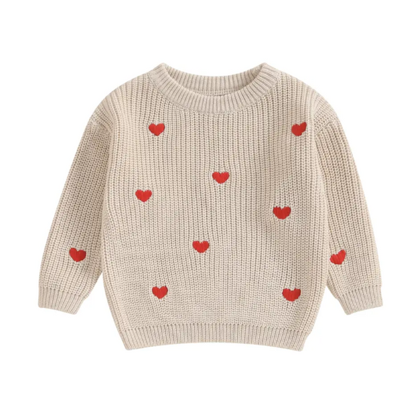 Knit Heart - Cream