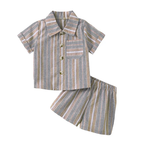 Classic Summer Stripes - Brown