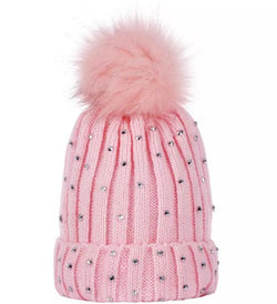 Bling Bling Knitted Hat Pink