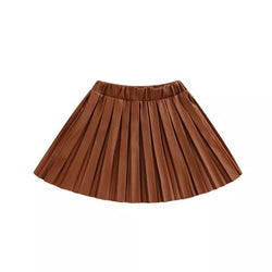 Pleated Leather - Brown